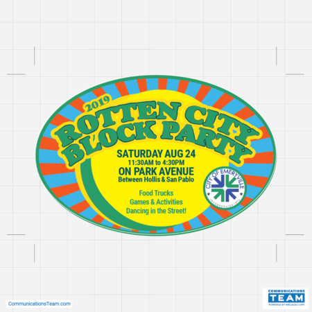 City of Emeryville 2019 Rotten City Block Party – Promo Materials